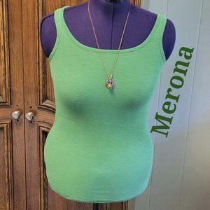 Merona Kelly green stretchy summer tank top sz: XS